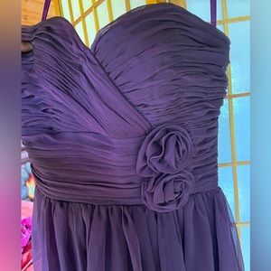 Purple strapless maxi dress. Size L. Perfect for formal event or wedding.